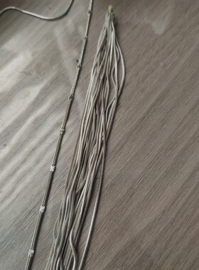 印花圆片新款蛇骨链挂件金色流苏服饰配件银色长穗链包袋挂饰百搭