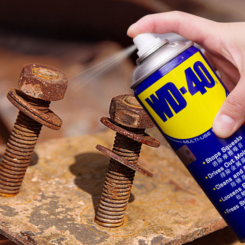 WD-40除锈剂去锈防锈液喷金属机械清洗螺丝松动WD40自行车润滑油 - 图0