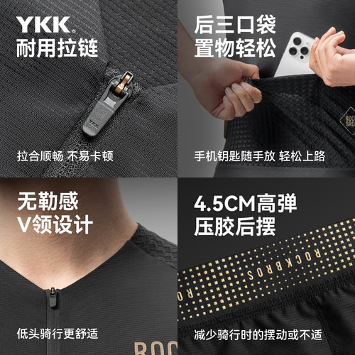 洛克兄弟骑行服套装短袖背带裤男女款山地公路自行车衣服夏季装备 - 图2