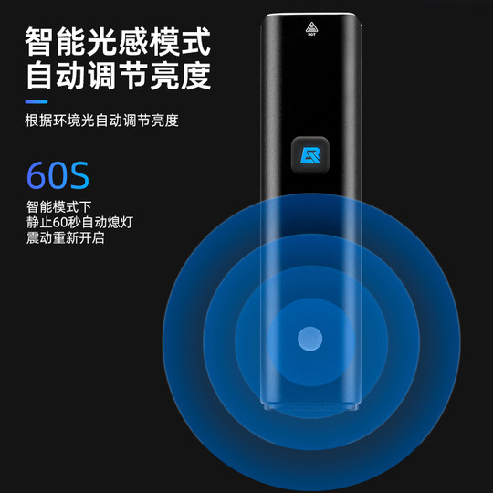 洛克兄弟自行车灯前灯可吊装山地公路车充电手电筒强光夜骑行装备