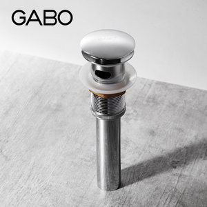 gabo观博卫浴家用陶瓷面盆弹跳下水器带溢水孔洗脸盆去水器250040