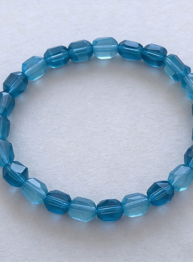 天然海蓝宝手链冰种魔鬼蓝随形手串招财转运男深蓝水晶女补水礼物