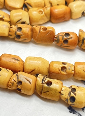 西藏手链骷髅头牛骨念珠