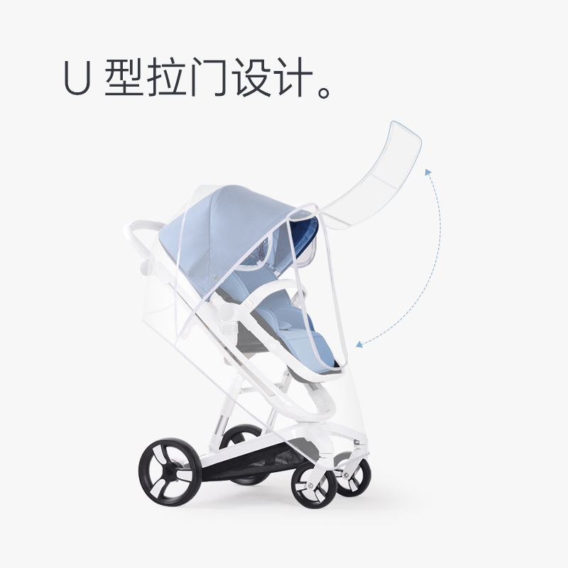 通用型婴儿推车雨罩防雨防风防飞沫罩挡风罩雨篷-图2