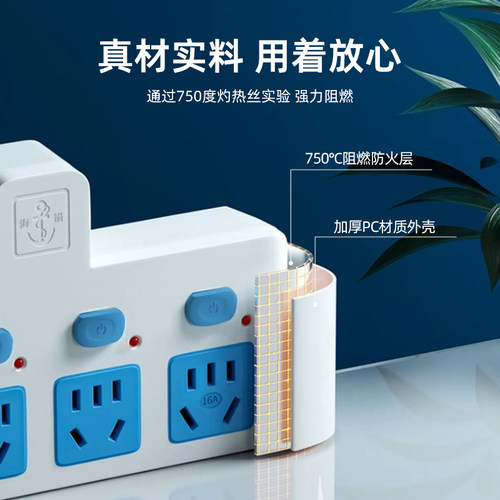 专用空调插座转换器16安插头一转二三大功率三孔家用16a转换头10a - 图3