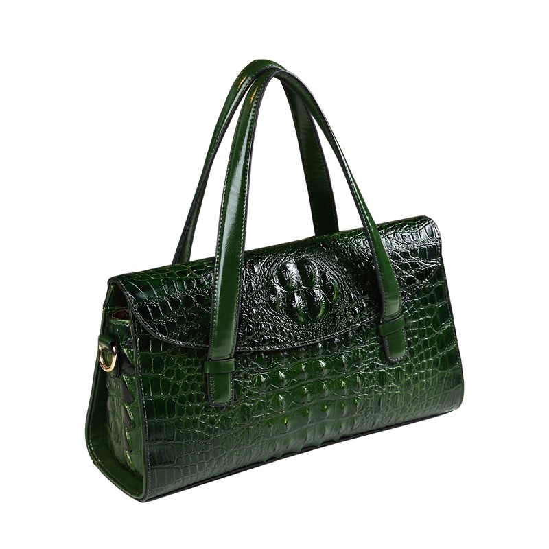 鳄鱼纹2020新款波士顿大气女枕头包 梦琳凯女士包袋