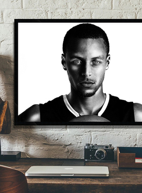 Stephen Curry斯蒂芬·库里NBA球星海报装饰画篮球馆卧室书房挂画