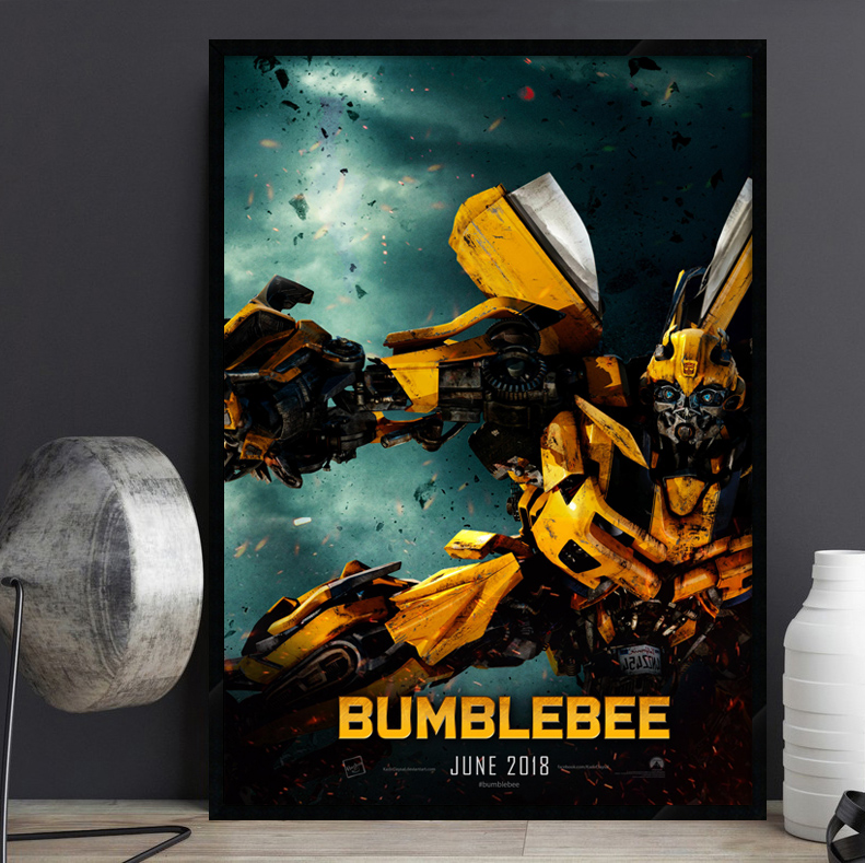 Bumblebee 大黄蜂电影海报装饰画变形金刚有框挂画儿童房床头墙画 - 图2