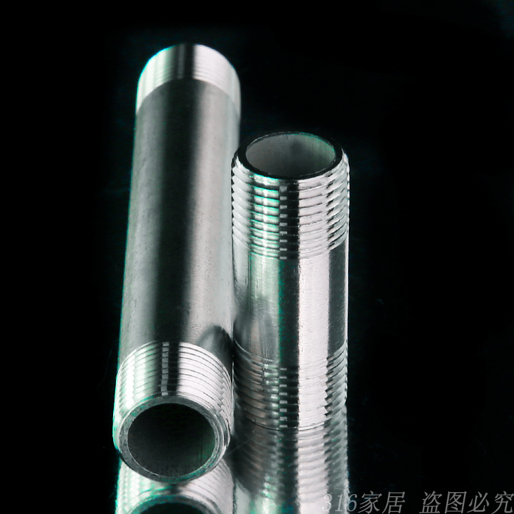 304DN8不锈钢双头丝1/4接头/圆管外丝/2分外螺纹2mm加厚不锈钢管 - 图2