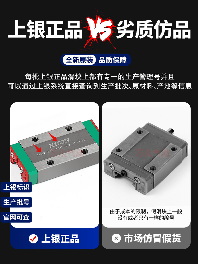 HIWIN台湾上银微型直线导轨滑块MGN7C/9C/12C/MGW12H/15H线性滑轨 - 图2