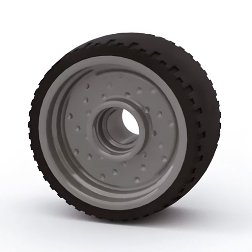 LEGO乐高 72206pb01 24x12mm 车轮子 黑 浅银色 珍珠深灰 浅绿 黄 - 图2