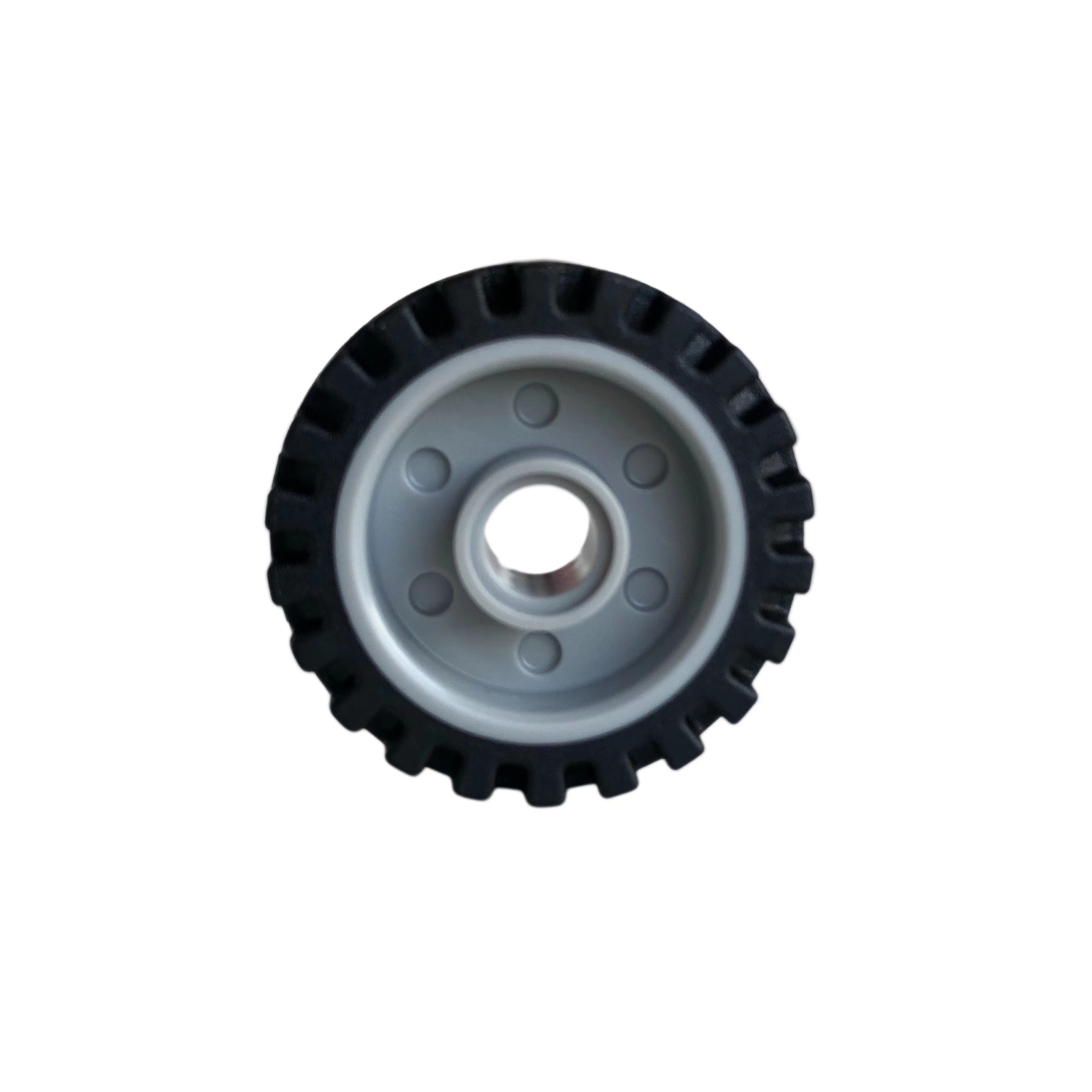 LEGO乐高 零配件 浅灰色74214 6336638 24x7mm 一体式轮毂轮胎 - 图1