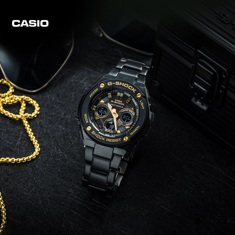 casio旗舰店gst-w300潮流运动手表 casio日韩腕表