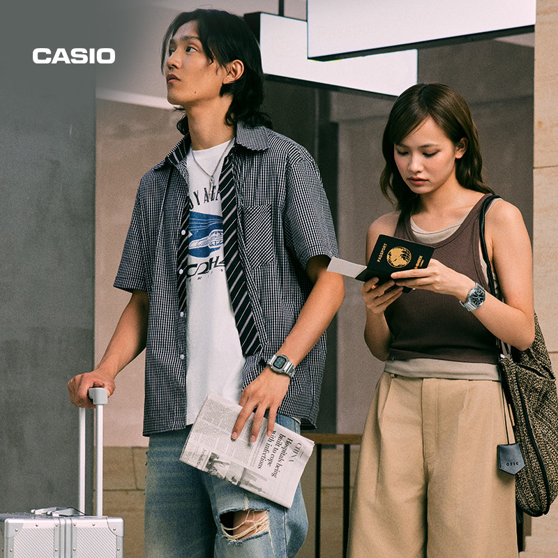 卡西欧官方旗舰店GMW-B5000全金属原点红圈小方块八角手表G-SHOCK