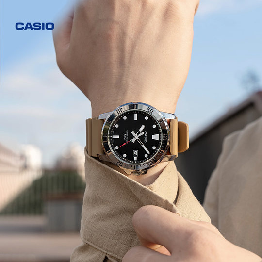 【圣诞礼物】卡西欧旗舰店MTP-VD01商务休闲石英男士手表官方正品