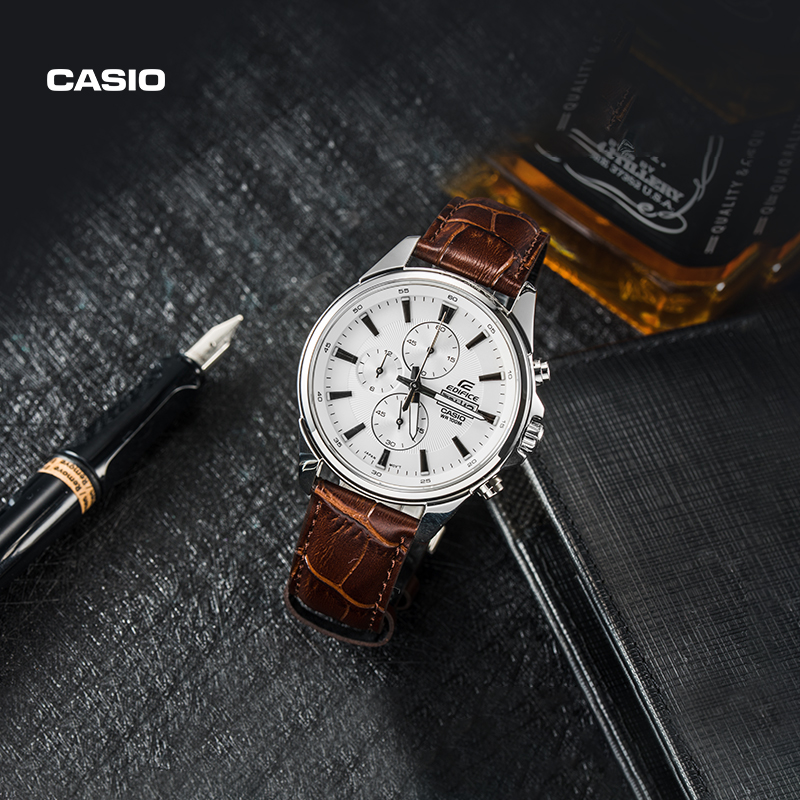 casio旗舰店efb-509防水男士男表 casio日韩腕表