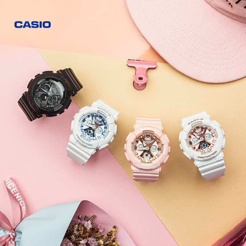 casio旗舰店ba-130学生时尚女手表 casio日韩腕表