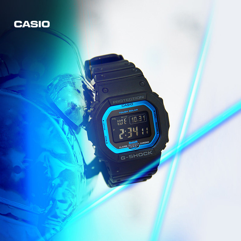 casio旗舰店gw-b5600太阳能男手表 casio日韩腕表