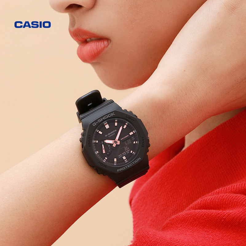 casio旗舰店卡西欧GMA-S2100八角学生运动防水手表女 G-SHOCK