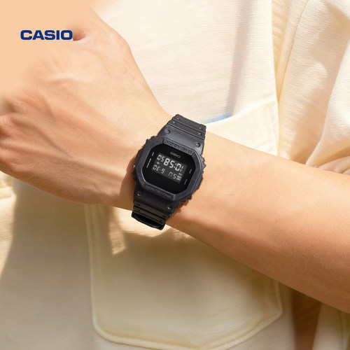 【明星同款】casio旗舰店DW-5600UBB小方块男女手表卡西欧G-SHOCK - 图1