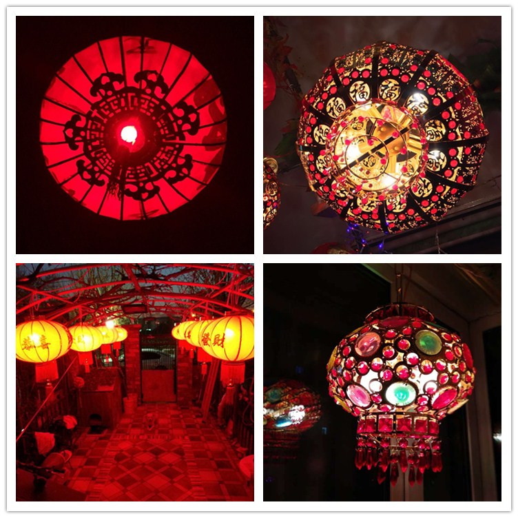 LED灯笼球泡 E27 3W红色长寿神台灯B22卡口佛龛顶部供灯佛前灯泡 - 图2