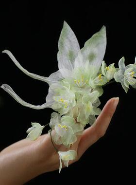 真丝蝴蝶发夹森系仙美发饰