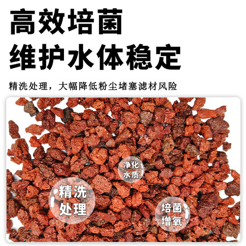 免洗天然火山石颗粒精筛洗养多肉颗粒土兰花铺面鱼缸专用过滤材 - 图3