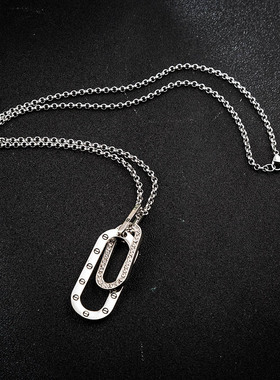 ins原宿风网红嘻哈个性酷毛衣链