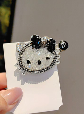 韩版满钻hellokitty可爱发夹少女刘海碎发整理夹子头饰边夹鸭嘴夹