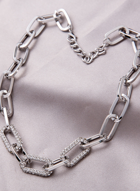 欧美夸张金属装饰古巴钻潮项链