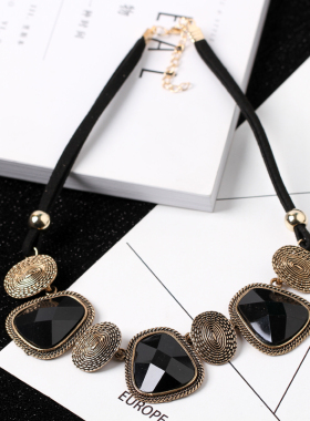 时尚简约锁骨链夸张装饰品衣服