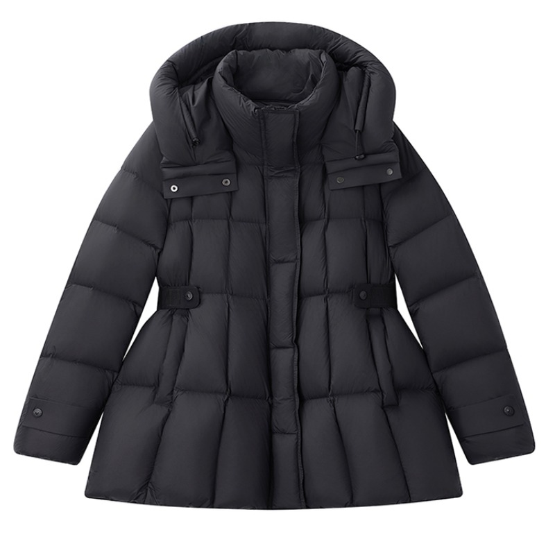 在逃公主 冬季新款短款收腰韩版修身显瘦连帽羽绒棉服女棉衣外套 - 图3