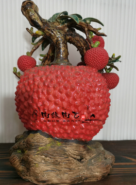 电视柜客厅荔枝摆件中式