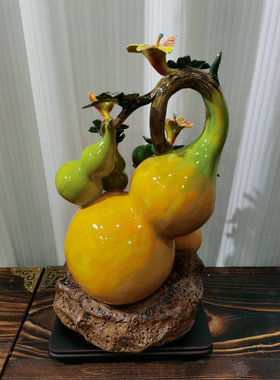 桌面工艺品贾陶院陶瓷石湾公仔