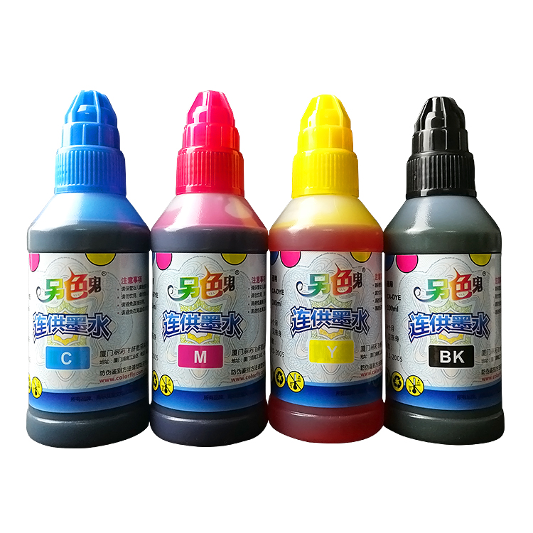 正品 另色鬼4色染料墨水 佳能喷墨打印机墨盒连供填充墨水100ML - 图3