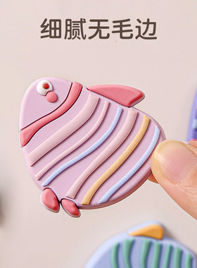 卡通可爱彩鱼冰箱贴定制创意3d立体磁吸贴个性多巴胺软磁细腻百搭