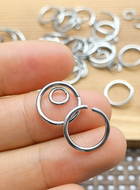 304不锈钢新款开口圈连接圈手工制作连接环DIY饰品配件项链手链扣