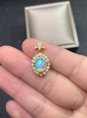 美饰特惠欧泊镀黄金优雅知性吊坠