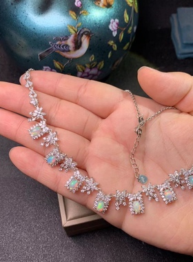 福利欧泊项链豪华新款仙女锁骨链