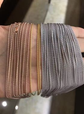 925银镀白金玫瑰有加长款项链