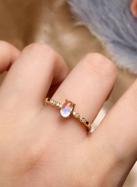 925银主石白金电镀戒指