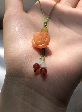 天然玉石古风手机链旗袍压襟吊坠