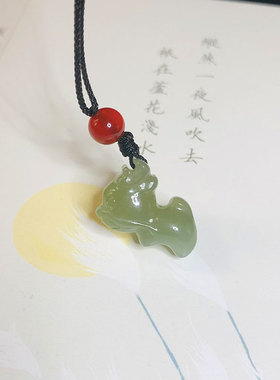 天然和田玉十二生肖手镯提溜diy