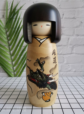 卯三郎花樱日式和风手工木制人偶