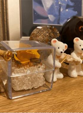 纯手工制作吹长笛的小熊陶瓷