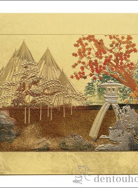 山中金箔鼠标垫置物台创意装饰