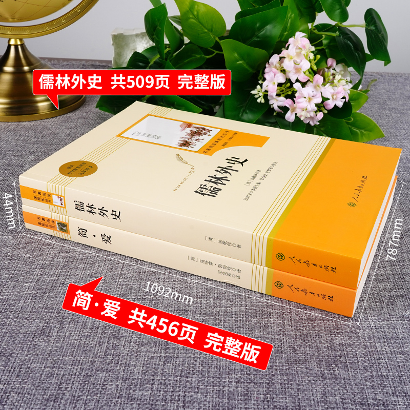 【人教版】儒林外史和水浒传人民教育出版社正版原著教材配套阅读九年级上下册必读文学名著课外书青少年版初三初中生完整版无删减
