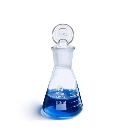 50ml100ml环球具塞三角瓶 三角烧瓶带玻璃塞24#标准口玻璃锥形瓶 - 图3