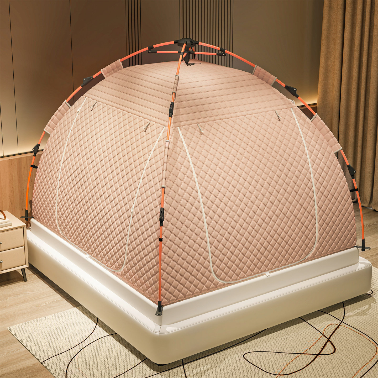 冬季床上帐篷室内家用秋冬保暖户外防风防寒夹加棉加厚成人可睡觉,淘宝优惠券,粉丝福利购,淘宝优惠卷