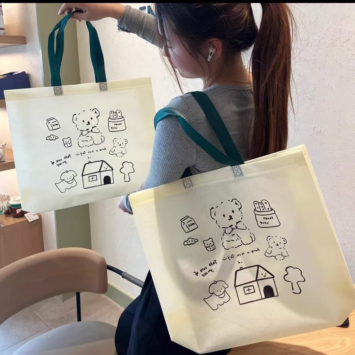 服装店手提袋子无纺布袋可定制印刷logo订做童装环保女装美容院袋,淘宝优惠券,粉丝福利购,淘宝优惠卷